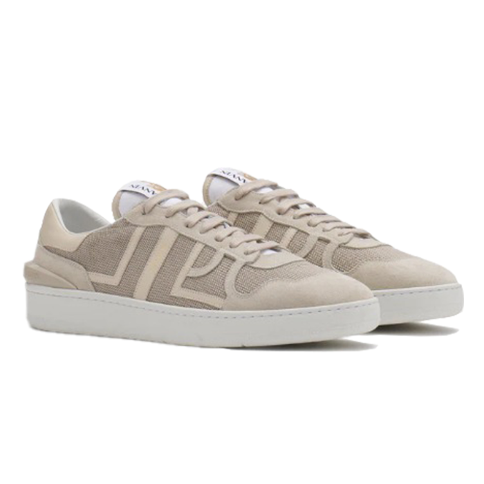 LANVIN LEATHER CLAY LOW-TOP SNEAKERS