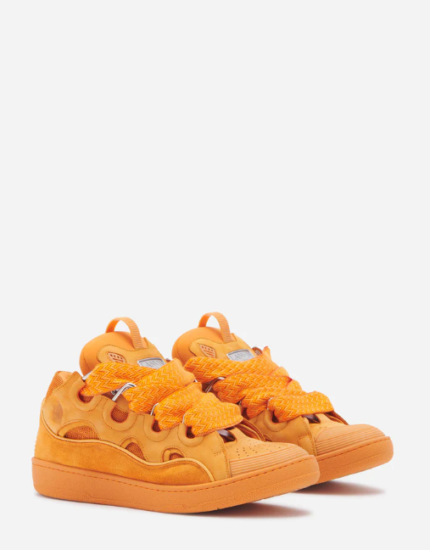 LANVIN LEATHER CLAY LOW TOP SNEAKERS