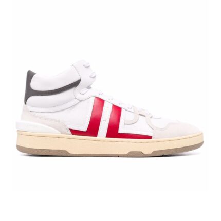 lanvin clay high topsneakers white