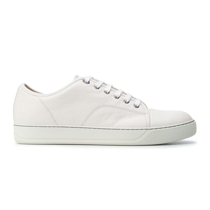 Lanvin Clay Lace Up Leather Sneakers