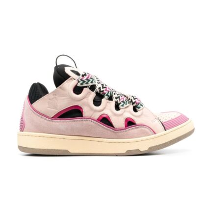 lanvin curb low top sneakers pink